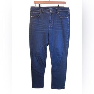 J. Jill High Rise Straight Dark Blue Denim Jeans Size 14P